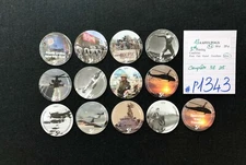 AAFES POGS, 5th Series/Printing,13 POGS, 5c COMPLETE set, #P1343, MINT