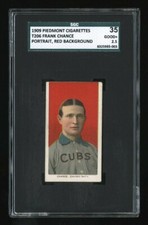 T206 PIEDMONT FRANK CHANCE SGC 2.5 EX+ CENTERED LEFT-TO-RIGHT PERFECT FOCUS 150 