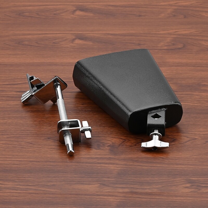 Drum Hoop Mounted Cowbell Holder with Cowbell Music Instrument