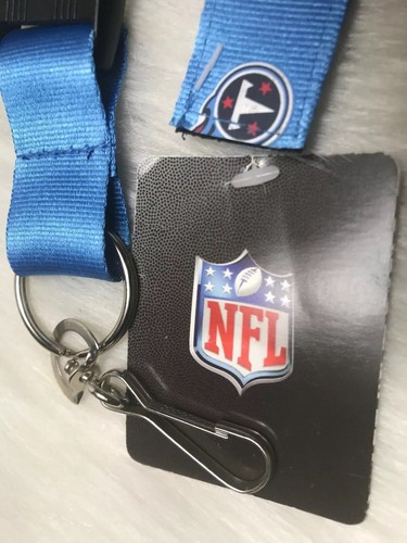 2 Tennessee Titans Blue White Strap Release Lanyard Keychain ID Holder NFL New - Picture 4 of 7