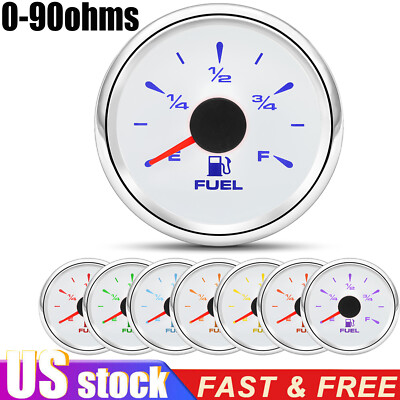 52mm E-1/2-F Pointer Fuel Level Gauge 0-190 Ohm Water Level Gauge 240-33ohm Fuel Oil Level Meter - Foto 6