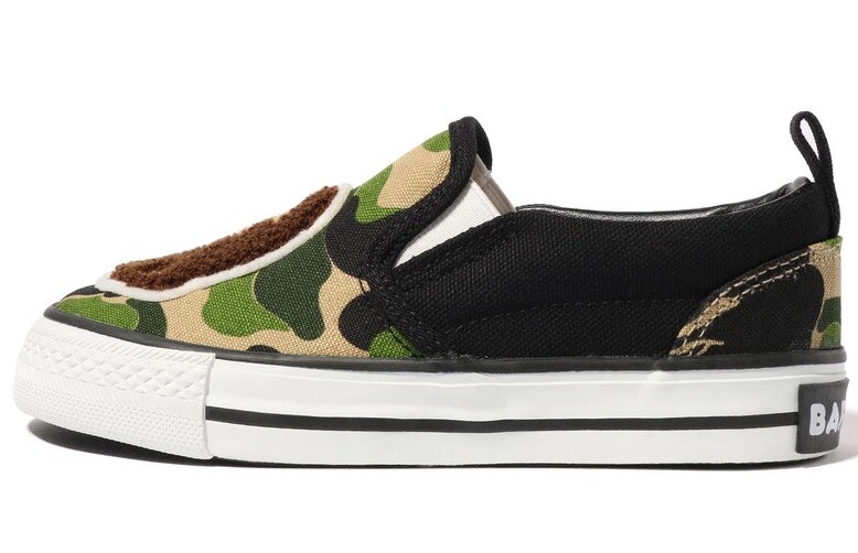 A BATHING APE BAPE Green ABC Camo Ape Head Slip On Kid Shoe A BATHING APE BAPE Green ABC Camo Ape Head Slip On Kid Shoe