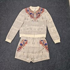 Camilla Lost Paradise Faille Stretch Jacket And Short Set Size Uk 10 Resort Wear