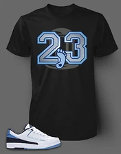 23 Tee Shirt to Match J2 LOW UNC  Black Hip Graphic Sport T Big Tall Sm
