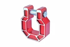 Royal Hooks Royal Show Shackle D-Ring Hook Red/Milled Pair RHO-12017-RDM-2