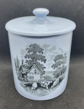 A Vintage Copeland Spode Jam Pot with Country Scene