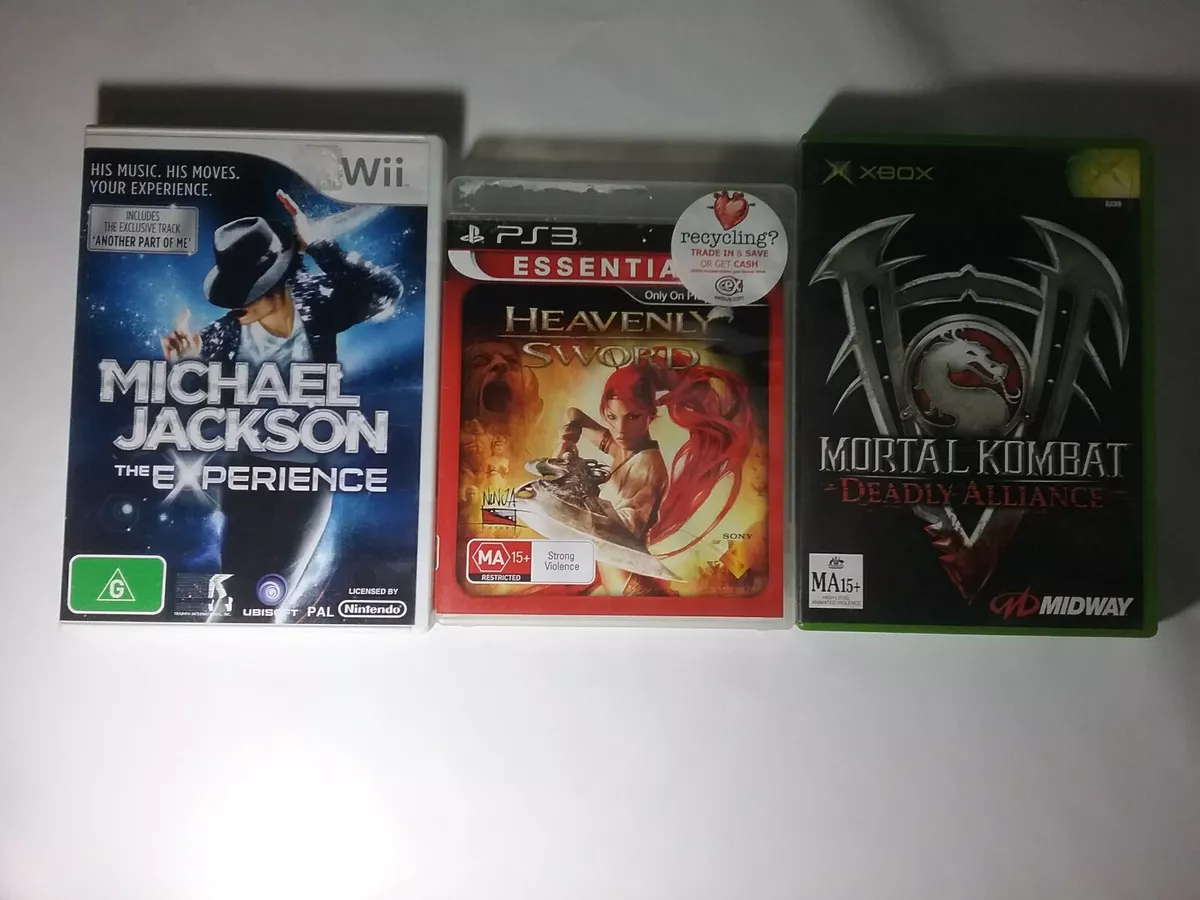 3 Game bundle mortal kombat MICHAEL Jackson heavenly sword ps3 wii Xbox  games GC