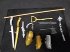 Lot of Louis Marx Sir Gordon Gold Knight Sir Stuart Silver Knight Accessories