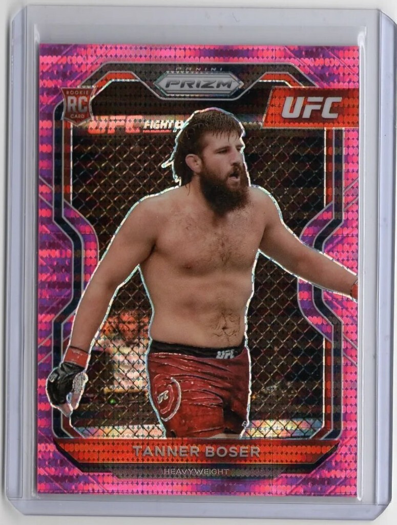 2021 Panini Prizm UFC Tanner Boser RC Rookie Card Pink Pulsar Prizm #40/42 🇨🇦