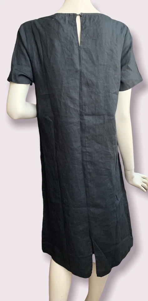 Superbe Robe Noire de Cérémonie en Lin - MIMI-MUA - Taille S - Photo 4/4