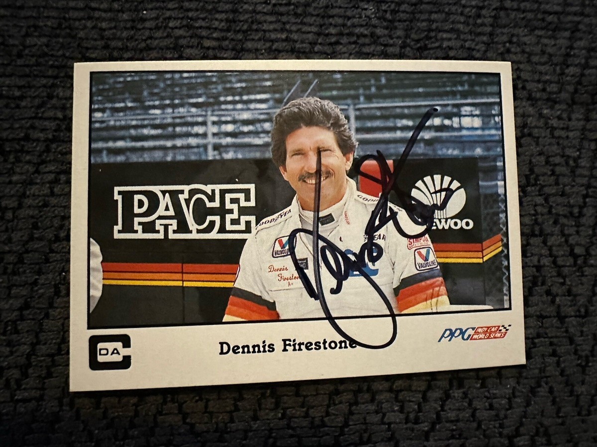 Signed Trading Card Indy 500 Car Indianapolis Dennis Firestone
