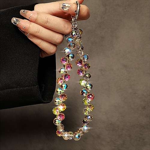 Fashion Glitter Phone Lanyard High-end Luxury Exquisite Hand Beaded Wrist Chain - 第 3/34 張圖片