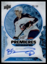 2023-24 Upper Deck Ice Premieres Autographs Billy Sweezey Auto 98/99 Columbus
