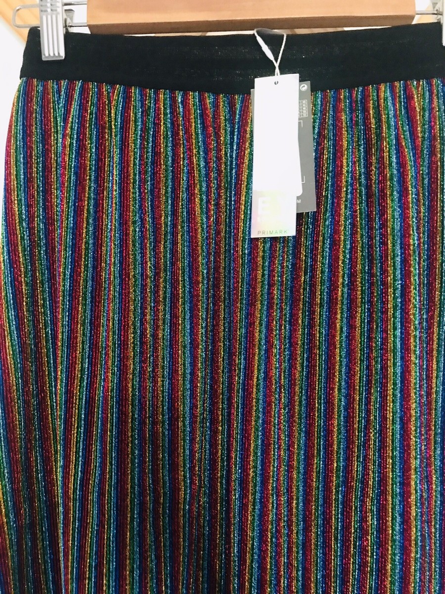 New Rainbow Glittery Skirt By Stacy Solomon Shimmer Size 8/10 - Main Image