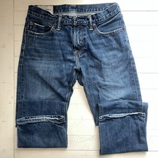 Boy's Abercrombie Kids Sz 16 Slim Straight Jeans Zip Fly Button A F Dark Wash