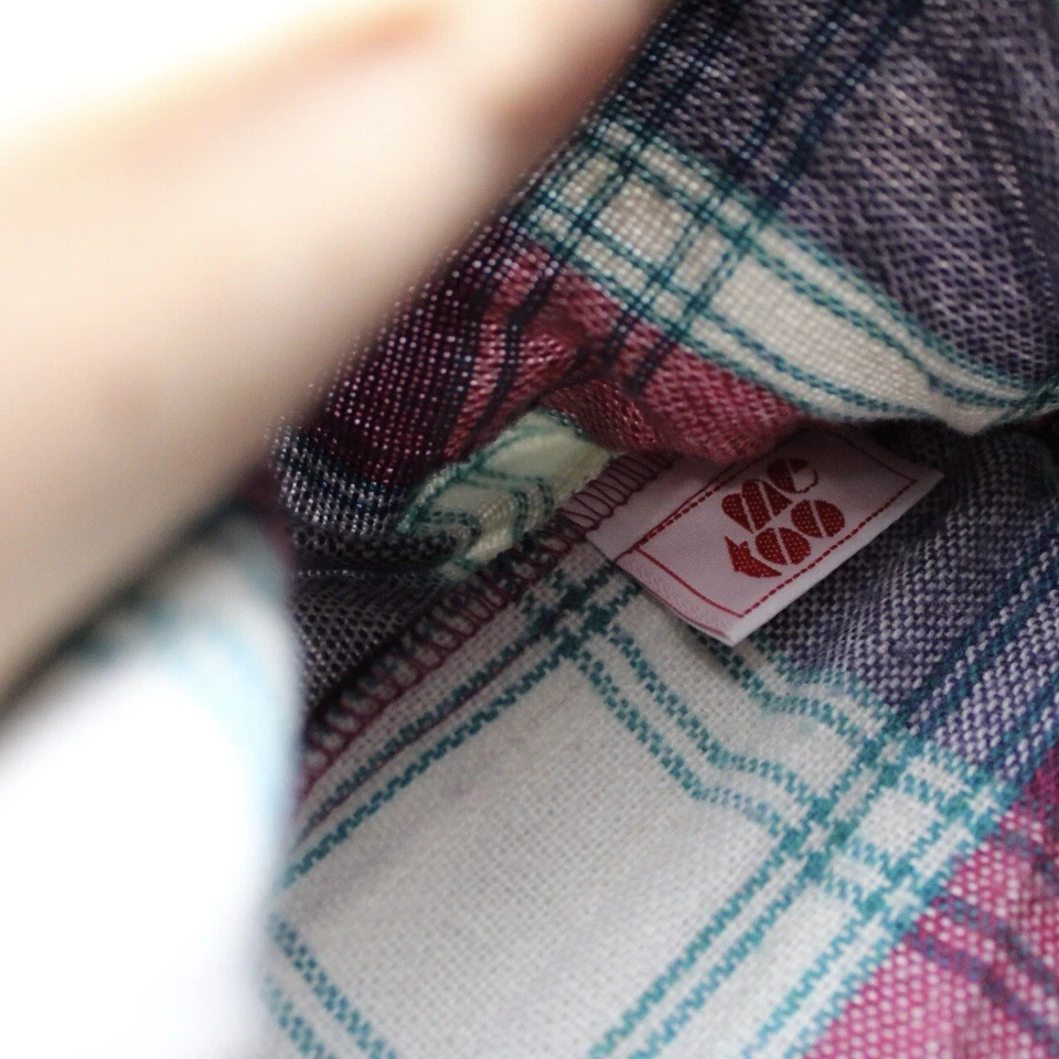 Vintage Me Too Plaid Skirt Girls Size 2T 16 inch Waist Pink Multicolor Retro 90s - Image 4 of 4