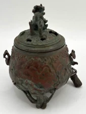 KORO TAKAOKA Craft Japan Sanyu Shishi Foo dog incense burner CIRCA 1960s