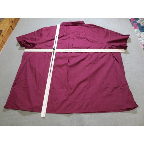 Kingsize Herrenshirt 5XL groß rot kurzärmelig Knöpfe Taschen - Bild 6 von 7
