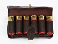 New Genuine Leather Shotgun Shell Ammunition Carrier Belt Slide 12 Gauge 