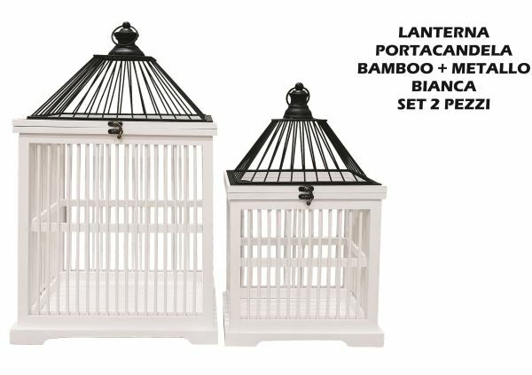 Set 2 Lanterne Zen Bamboo e Metallo - Crea la tua Spa Personale