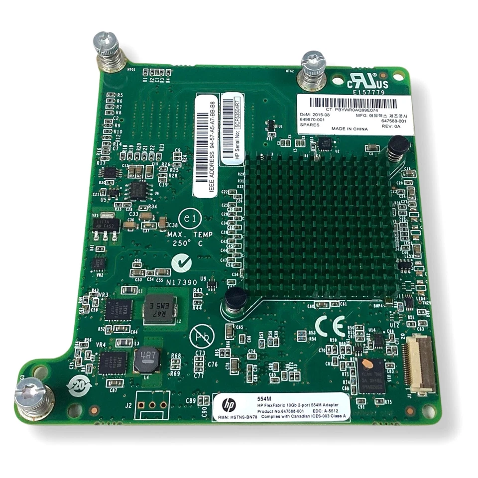 HP 649870-001 FLEXFABRIC 10GB 2-PORT 554M ADAPTER - 647590-B21, 647588-001 - Image 4 of 4