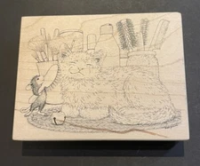 Stampa Rosa Pampurrred 466 J Amanda House-Mouse Designs Rubber Stamp 2001