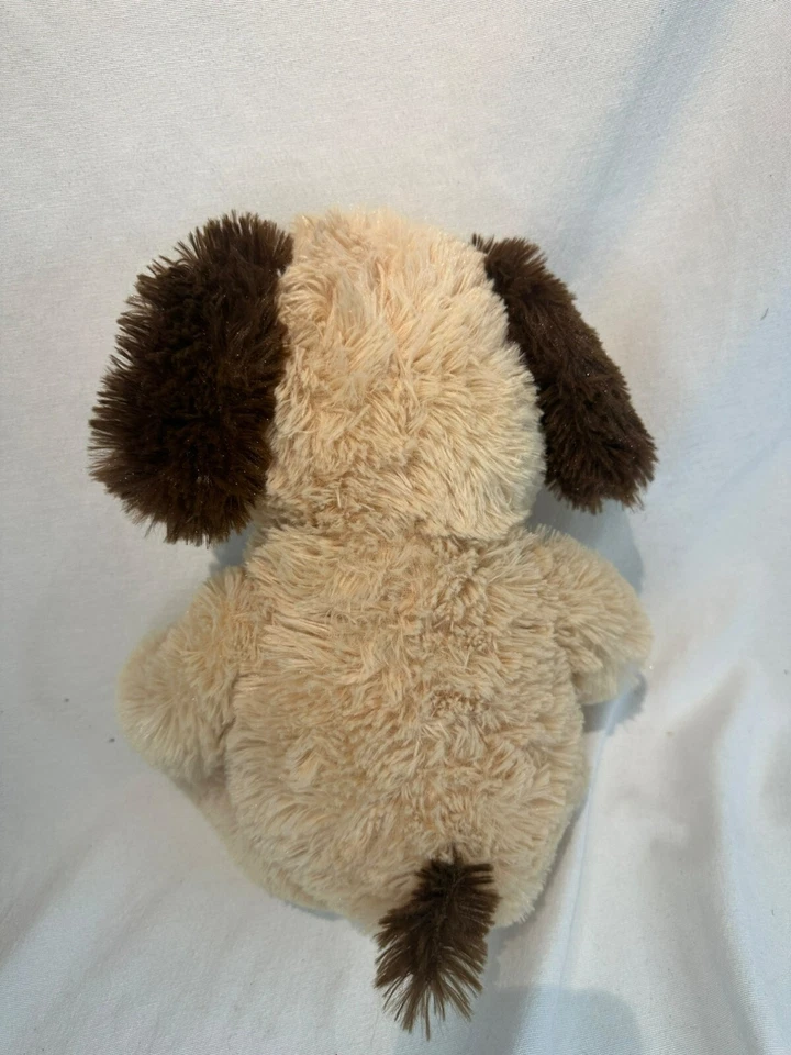 Dan Dee Plush Tan & Brown Puppy Dog Stuffed Animal With Pink Bow 12" - Image 3 of 4