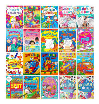 Kids Children Colouring Books Sticker Fun Activity Book GIRLS & BOYS LEARNING 3+