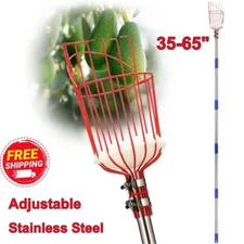 Fruit Picker Pole With Basket, Telescoping Fruit Picker Tool With Long Handle 3.