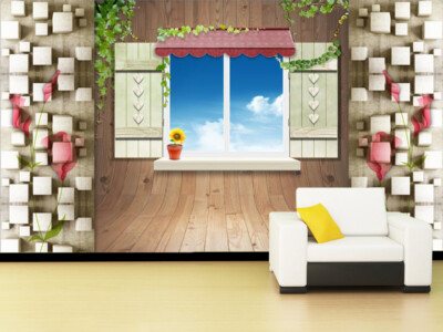 3D Beautiful Window 39522NA Wallpaper Wall Murals Removable Wallpaper Fay