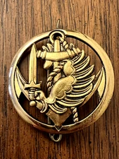 French Paratroopers TAP Badge Metal Pin Gold Navy Anchor Sword Coinderoux Paris