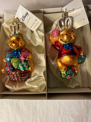 Radko/Disney 1999 Easter Ornaments''EASTER POOH''99-DIS-17 Box set of two Pristine