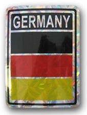 GERMANY PRISMATIC REFLECTIVE FLAG STICKER DECAL - NEW - FREE SHIPPING