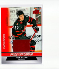 JACK MATIER '23 '23/24 Upper Deck TEAM CANADA Exclusives card #'d /100