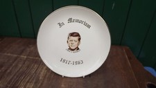 1963 President Kennedy In Memoriam Pottery Portrait Plate