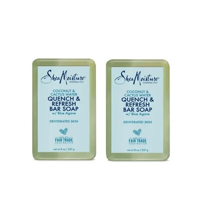 Shea Moisture Kokosnuss & Kaktus Wasser Abschrecken & Erfrischen Bar Seife 8 Unzen 2er Pack