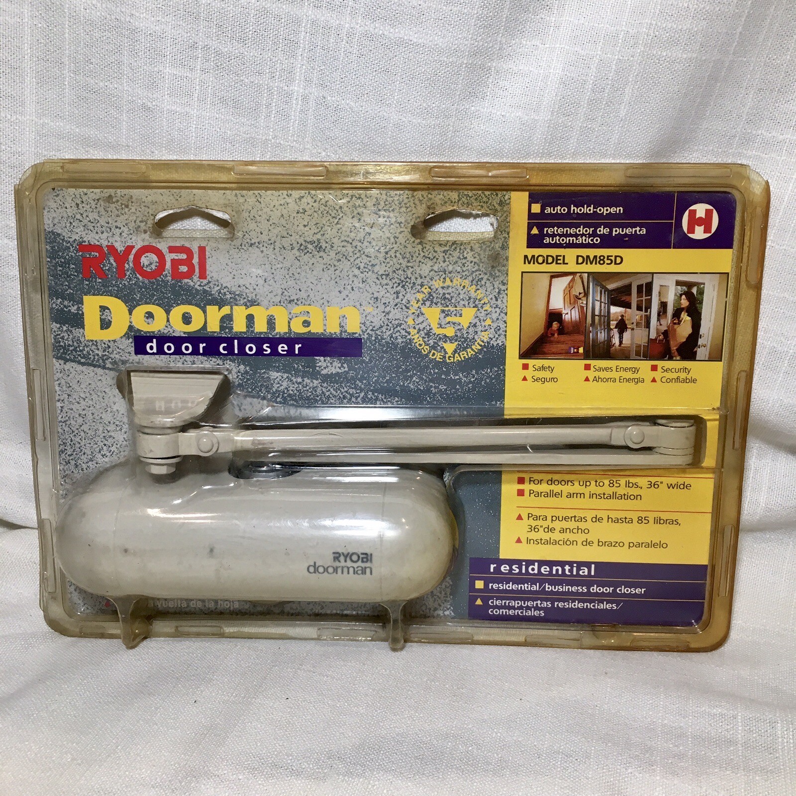 RYOBI Doorman Door Closer With Auto HoldOpen DM85D New In Package