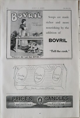 1904 DRUCKWERBUNG BOVRIL - PREISKERZEN