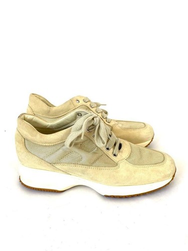 Scarpe HOGAN AVORIO Scarpe da ginnastica in pelle scamosciata plateau  misura 36.5 | eBay