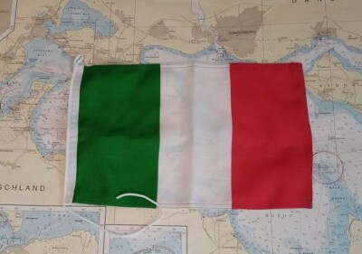 Gastlandflagge Italien 20x30 cm | Schiffsflagge robust | Made in Germany