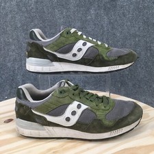 Saucony Shoes Mens 10 Shadow 5000 Sneakers Green Leather Lace Up Low S70665-11