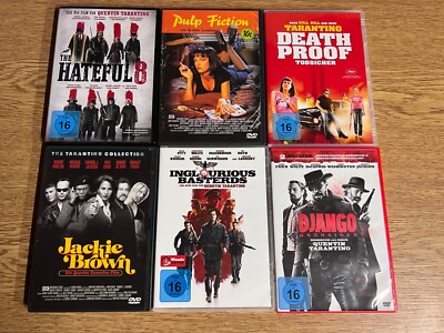 6 DVDs von Quentin Tarantino | Pulp Fiction, Jackie Brown, Django, Hateful 8 DVD