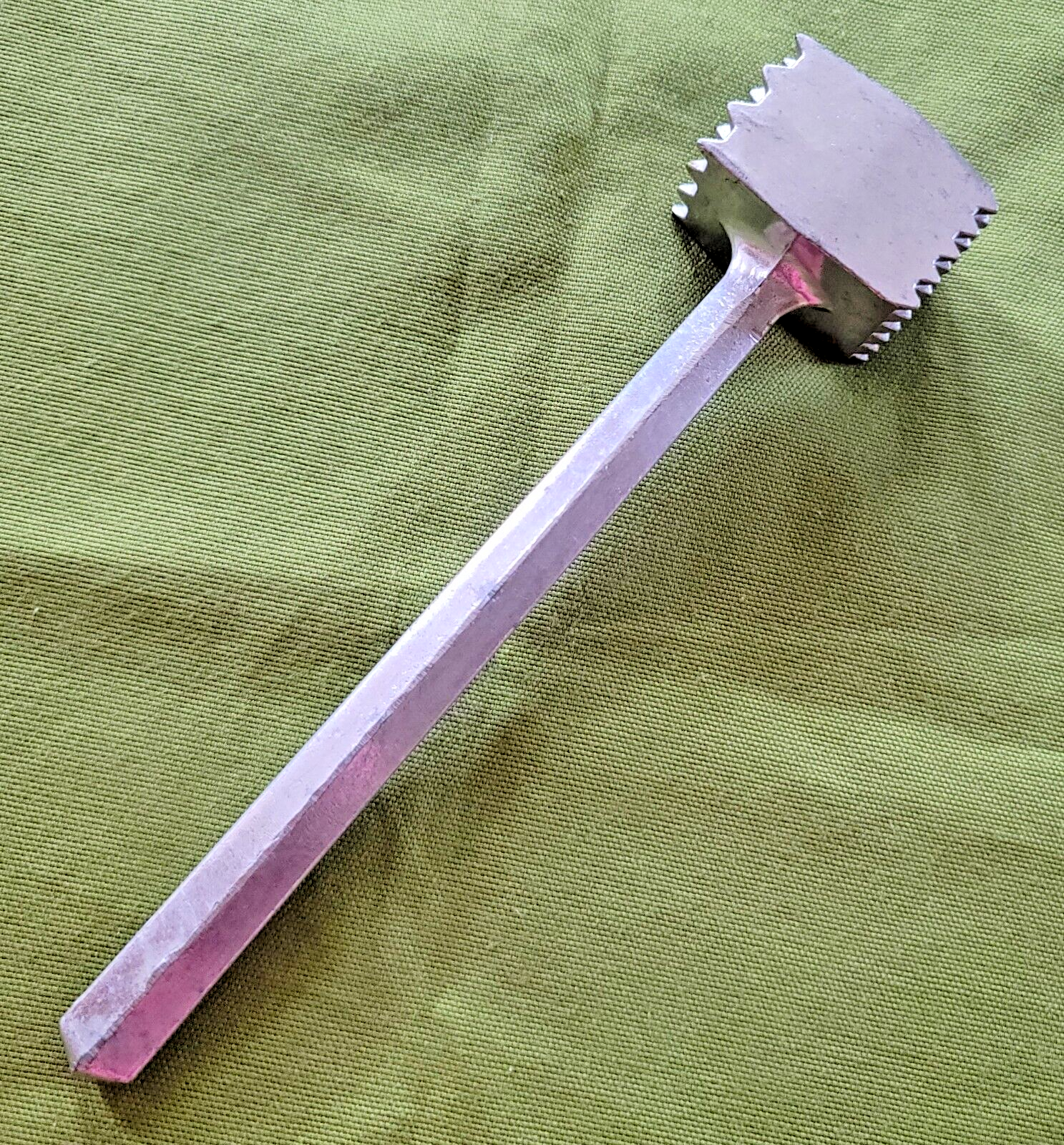 Vintage Meat Tenderizer Mallet Double Sided Hammer Aluminum Taiwan 7 5/8