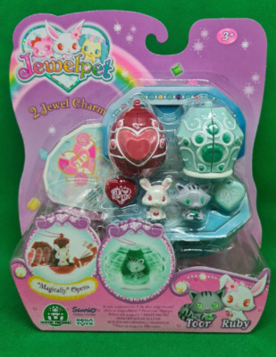 SANRIO-SEGA TOYS - PRECIOUS GAMES - JEWEL PET - 2X JEWEL CHARMS - TOOR RUBY