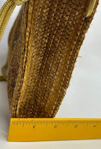 Vintage Genie Woven Straw Clutch Crossbody Purse Handtasche Made in Hong Kong - Bild 11 von 12