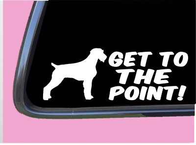 German Wirehair Pointer Get to the Point TP 541 vinyl 8'' Decal Sticker bird vest