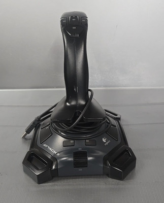 Logitech Attack 3 J-UJ18 ATK3 Joystick Paddle Flight Simulator PC USB Wired