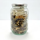 Mystery Jar Lot Vintage Jewelry Gold Plated, Costume, AS IS Collectibles 2.5lbs