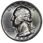 1959 D • Washington Quarter Silver 25C - Superb Gem BU+ MS++ 100% Original #271