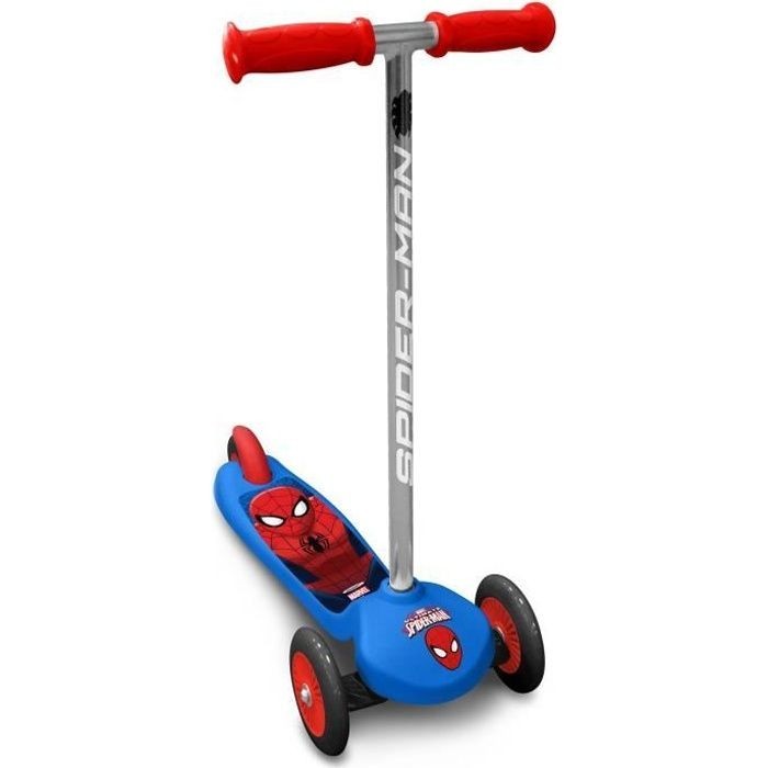 Trottinette Spiderman Marvel idéale pour apprendre l'équilibre au parc dès 3 ans